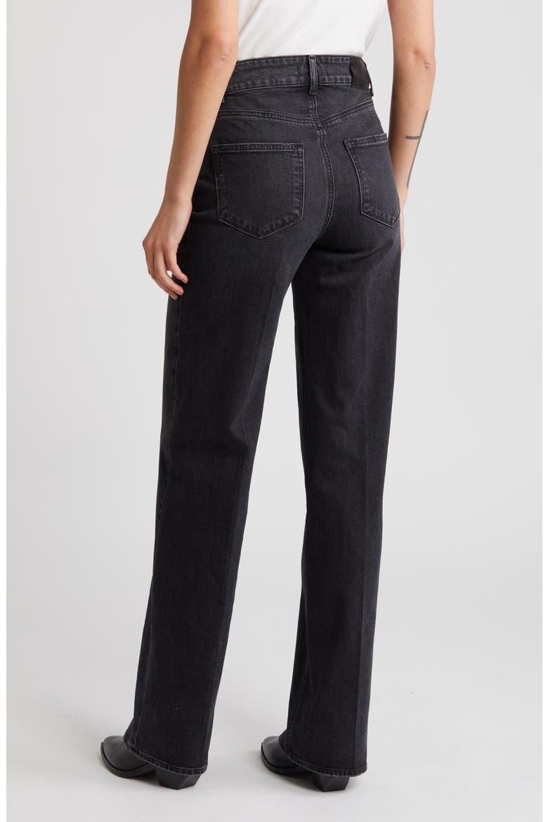 Sasha High Waist Column Wide Leg Jeans, Alternate, color, BLACK MANTA DISTRESSED