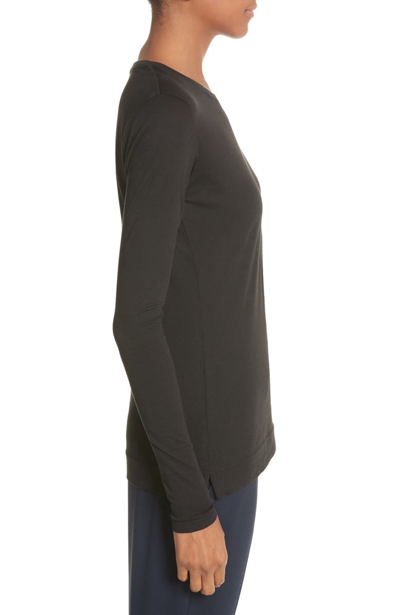 Adam Lippes Long Sleeve Crewneck T-Shirt, Alternate, color, 