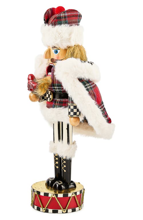 Mackenzie-childs Mackenzie Childs Tartan Cardinal Nutcracker In Multi