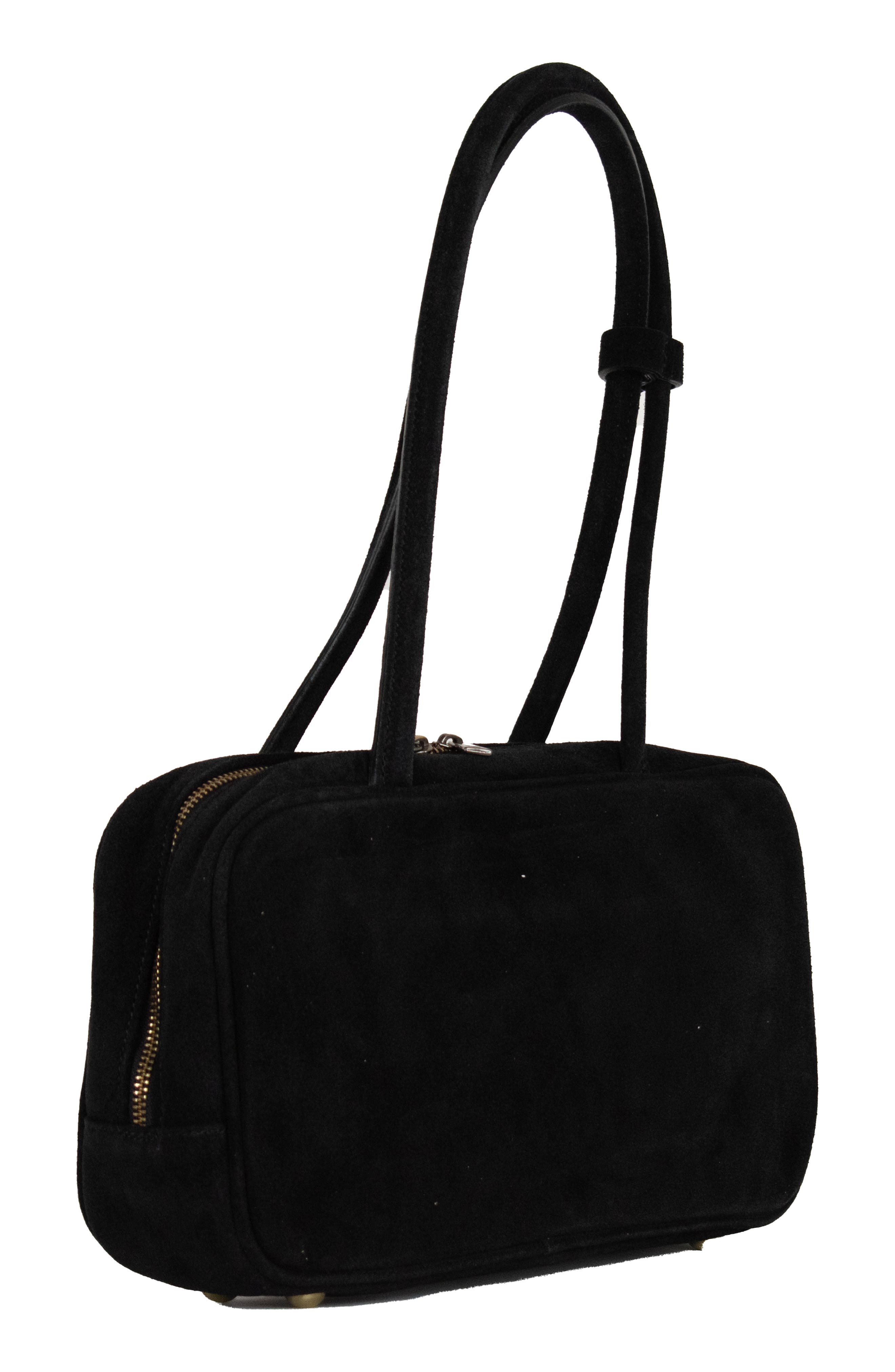 Persaman New York Lola Suede Shoulder Bag, Alternate, color, Black