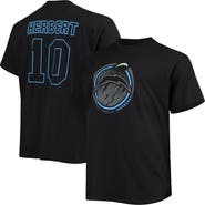 FANATICS Men's Fanatics Branded Justin Herbert Black Los Angeles Chargers Big & Tall Color Pop Name & Number T-Shirt