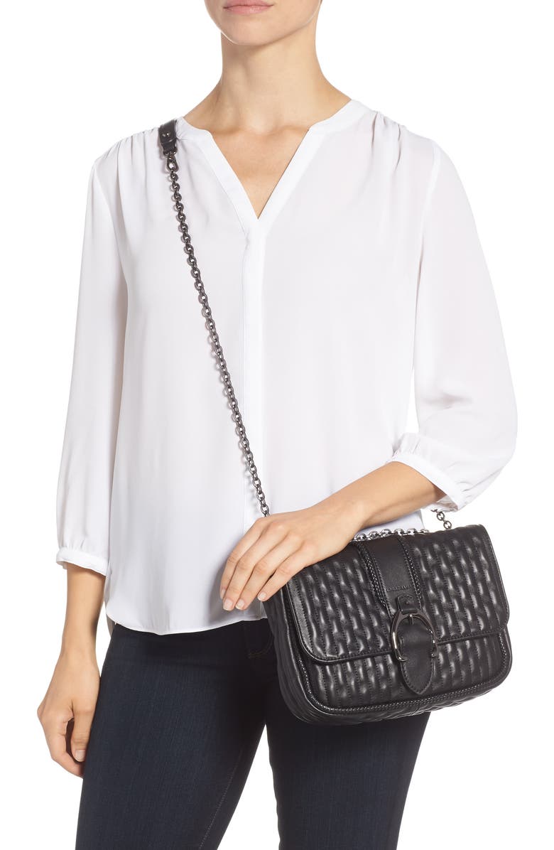 Longchamp Small Leather Crossbody Bag, Alternate, color,