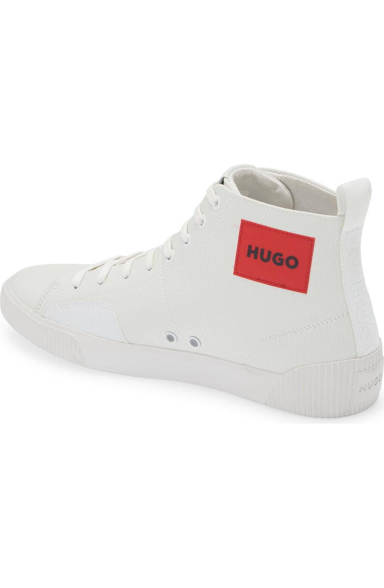 BOSS Zero Hi-Top Leather Sneaker, Alternate, color,