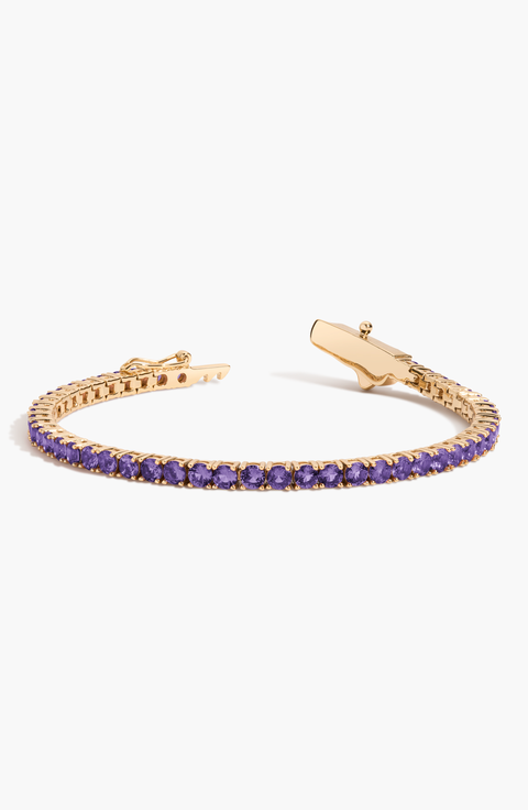 Lab Grown Amethyst Tennis Bracelet