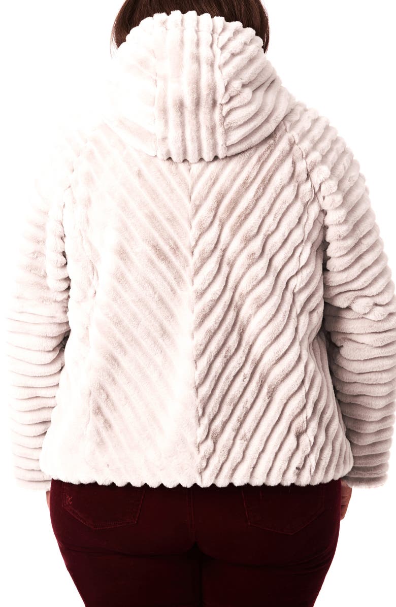 Bernardo Faux Fur Hooded Coat, Alternate, color,