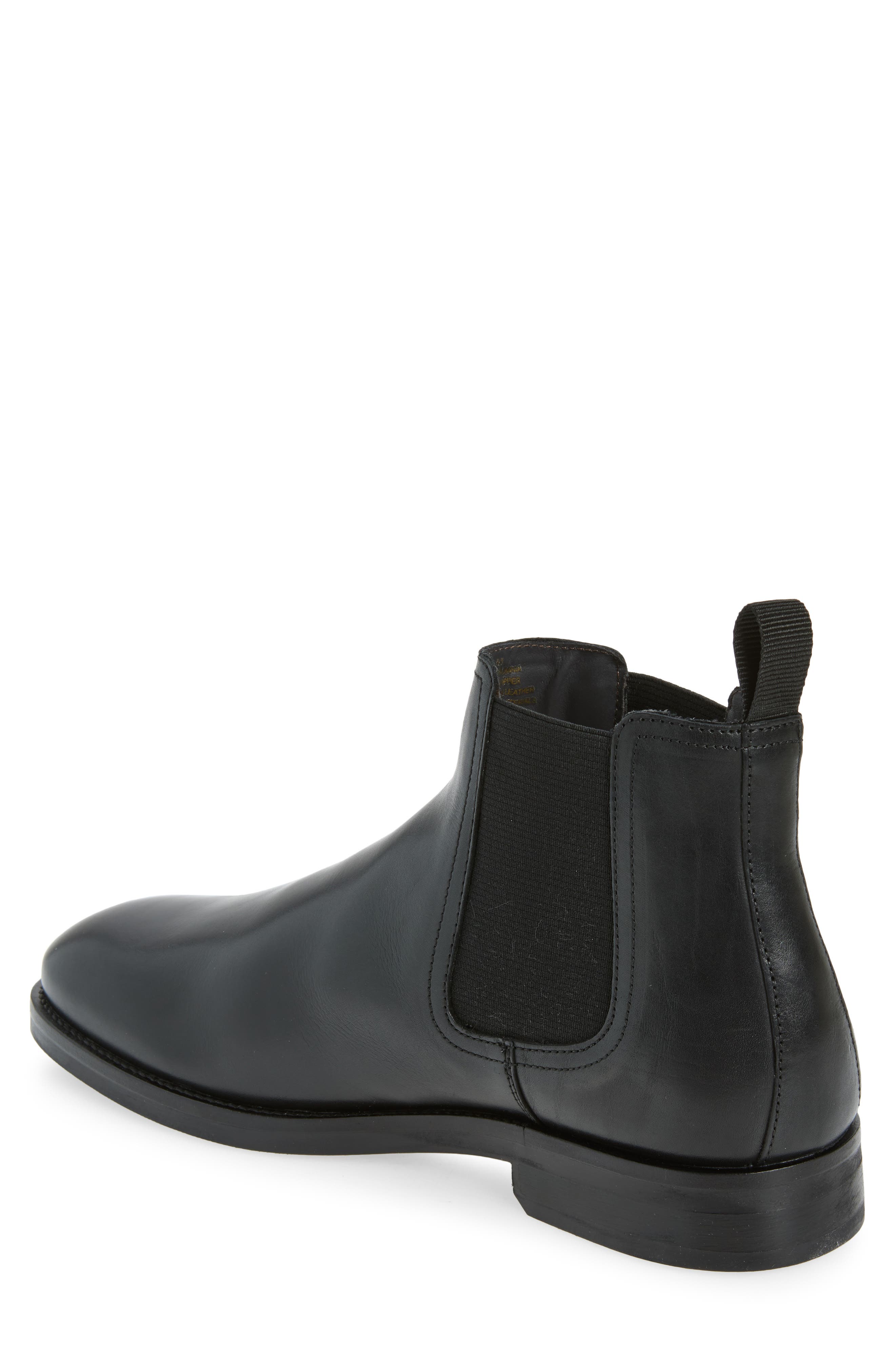 Morgan Leather Chelsea Boot, Alternate, color, BLACK