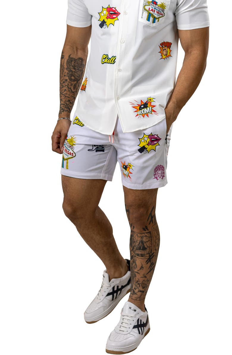 Maceoo Martyr Swim Trunks, Alternate, color, White