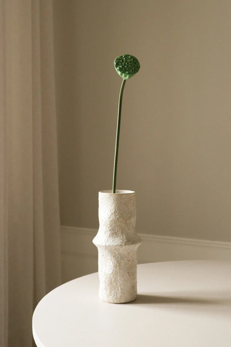 Green Lotus Seedpod Flower, Alternate, color, Green