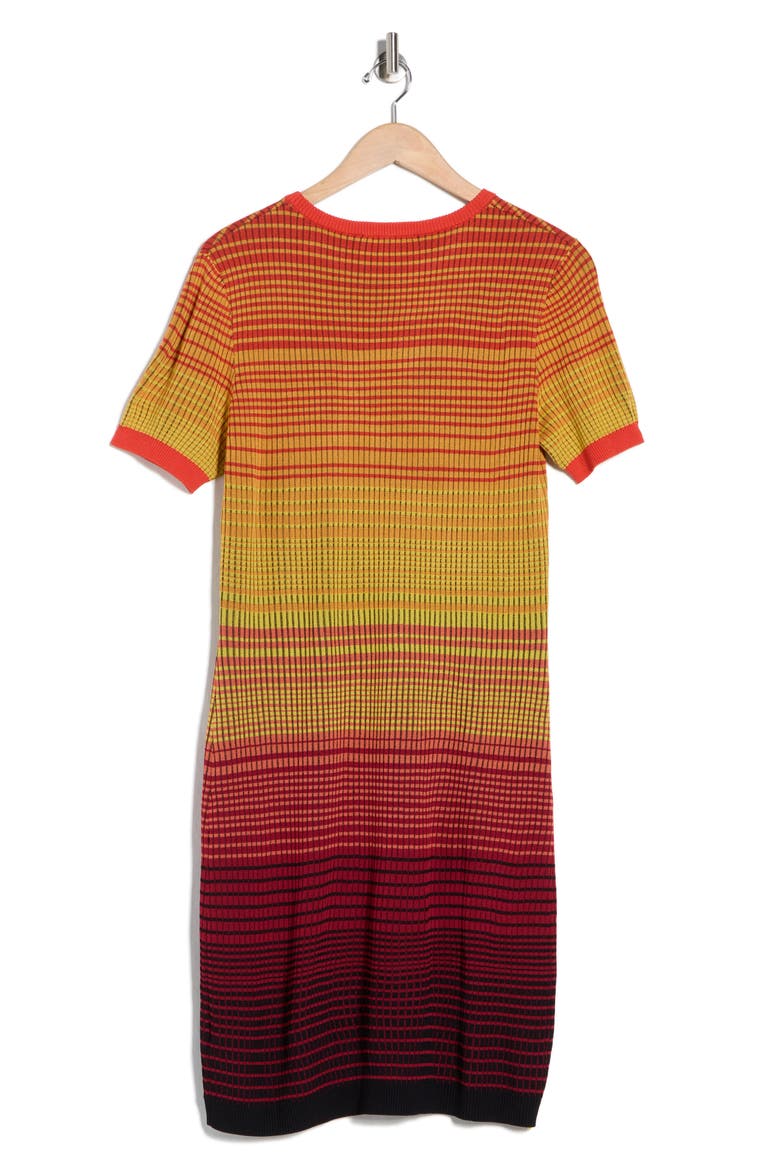 Palm Tree Short Sleeve Knit Minidress, Alternate, color, ORANGE