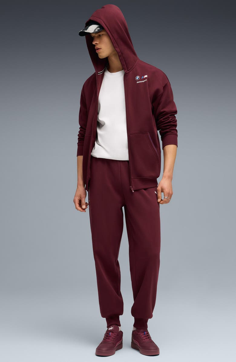 PUMA x BMW M Motorsport Graphic Zip-Up Hoodie, Alternate, color, Ruby Shimmer