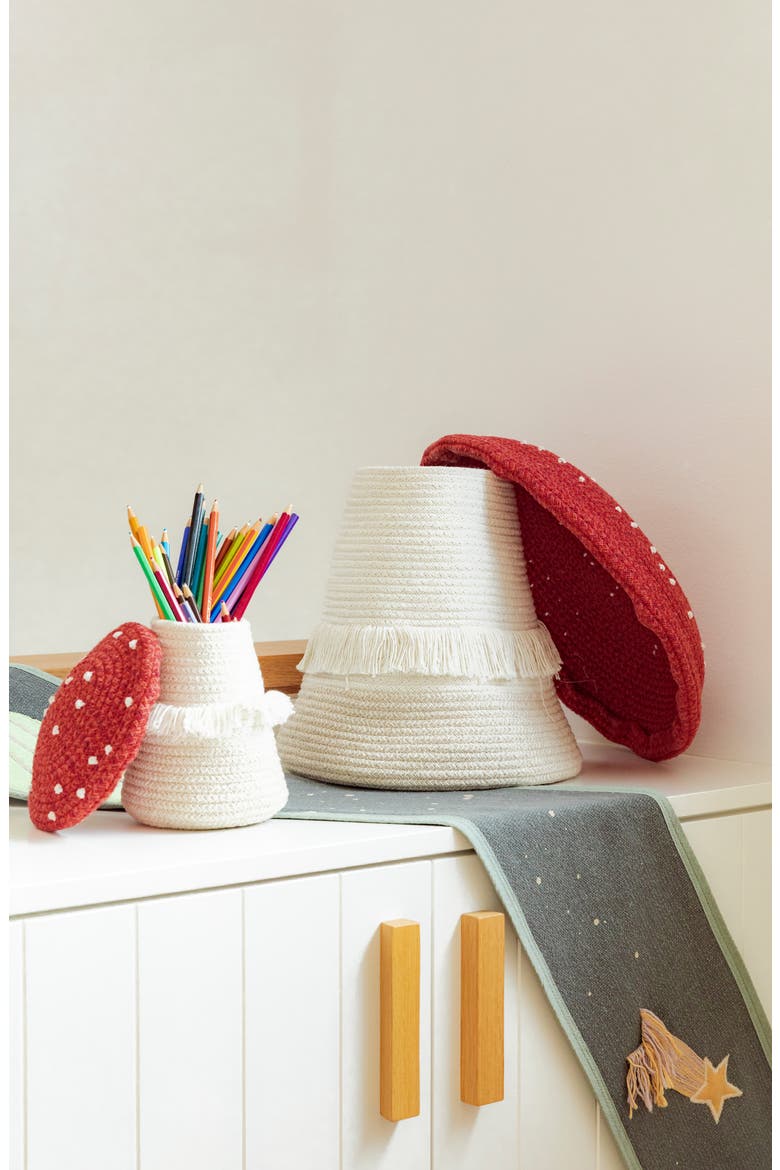 Big Mushroom Basket, Alternate, color, IVORY