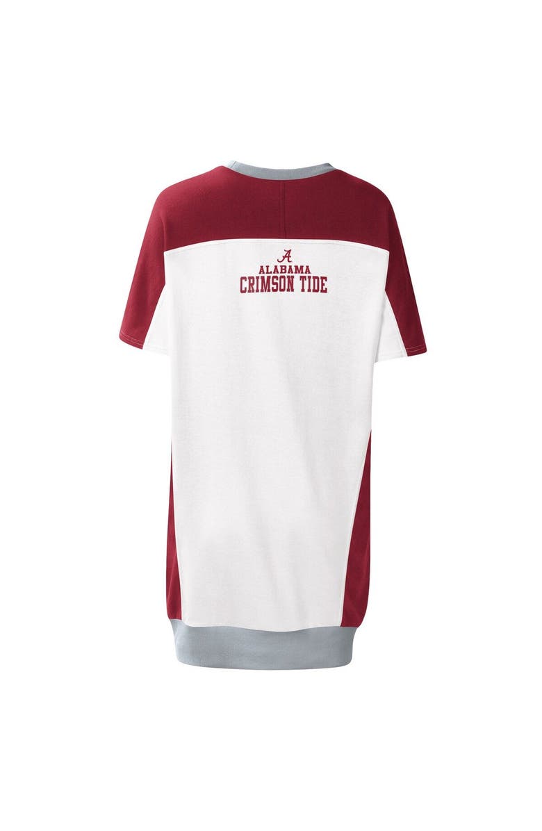 G-III 4HER BY CARL BANKS Women's G-III 4Her by Carl Banks White Alabama Crimson Tide Home Run T-Shirt Dress, Alternate, color, 