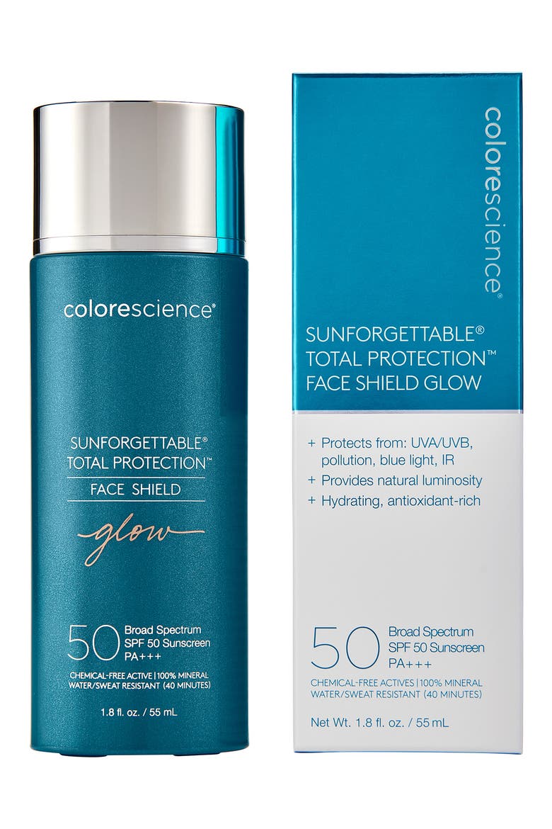 ® Sunforgettable® Total Protection Face Shield Glow SPF 50 Sunscreen, Main, color, NO COLOR
