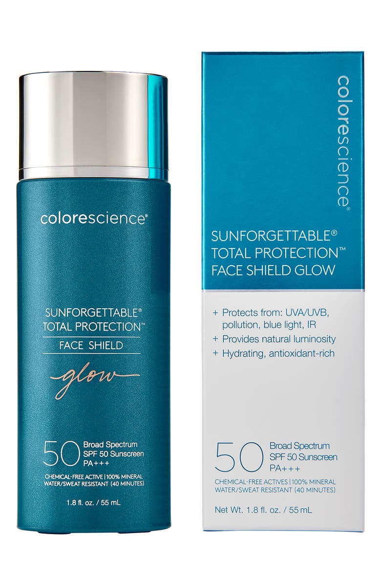 Colorescience <sup>®</sup> Sunforgettable<sup>®</sup> Total Protection Face Shield Glow SPF 50 Sunscreen, Main, color, 