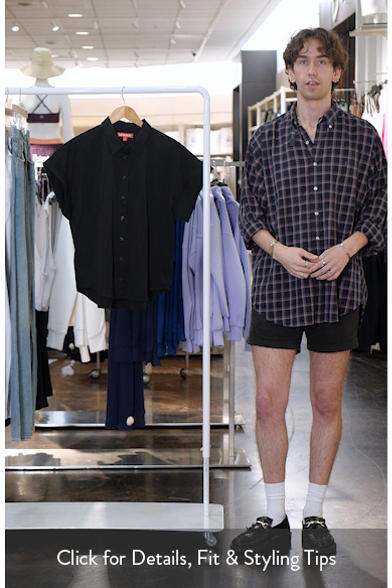 Oversize Short Sleeve Cotton Button-Up Shirt video