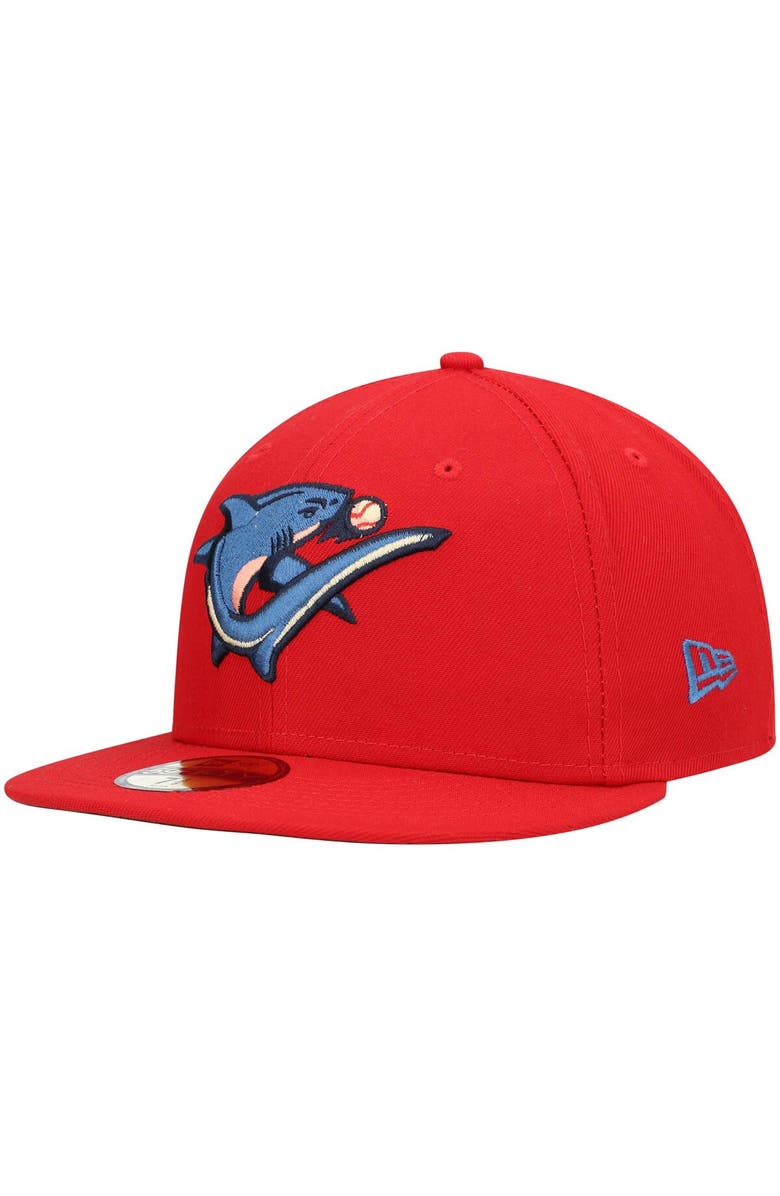 New Era Men's New Era Red Clearwater Threshers Home Authentic Collection 59FIFTY Fitted Hat, Main, color,