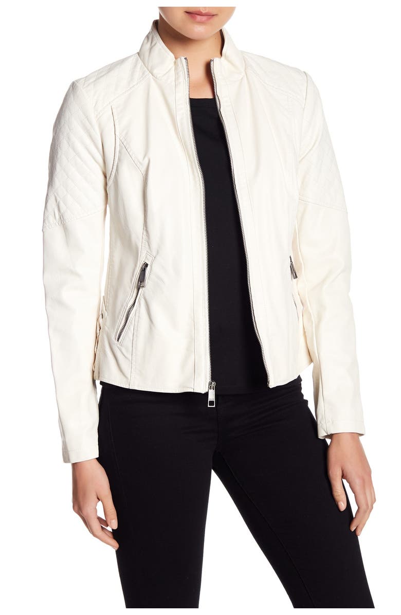 GUESS Faux Leather Jacket, Main, color, 