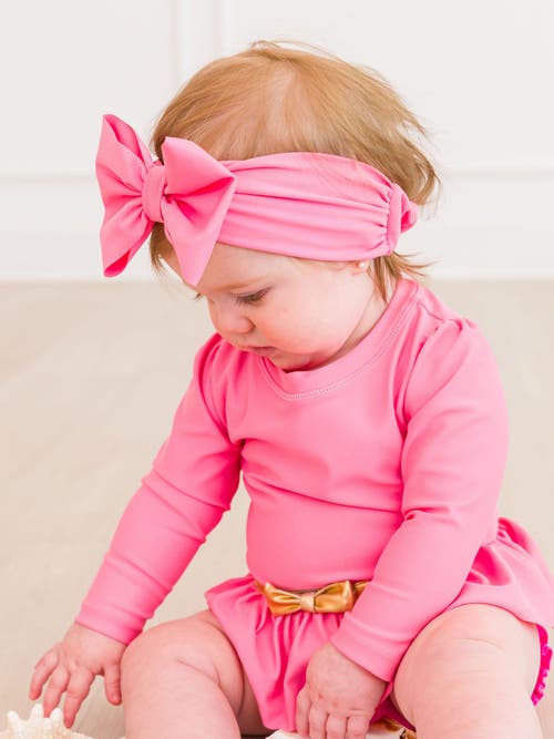 Rufflebutts Girls Upf50+ Shimmer Swim Bow Headband