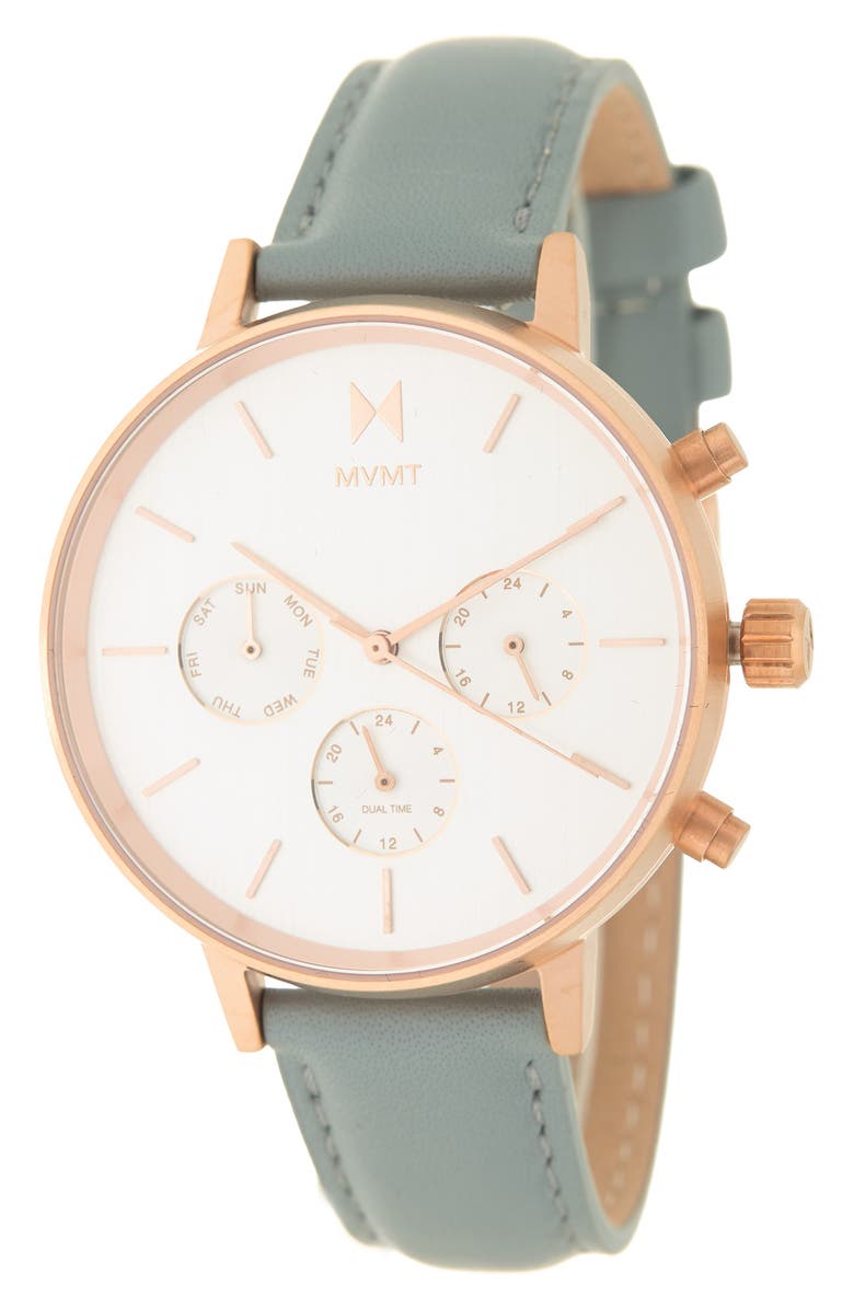 MVMT WATCHES Women's Dorado 3-Hand Quartz Leather Strap Watch,, Main, color, 
