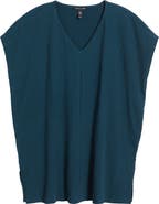 Eileen Fisher Cap Sleeve Boxy Tunic Top