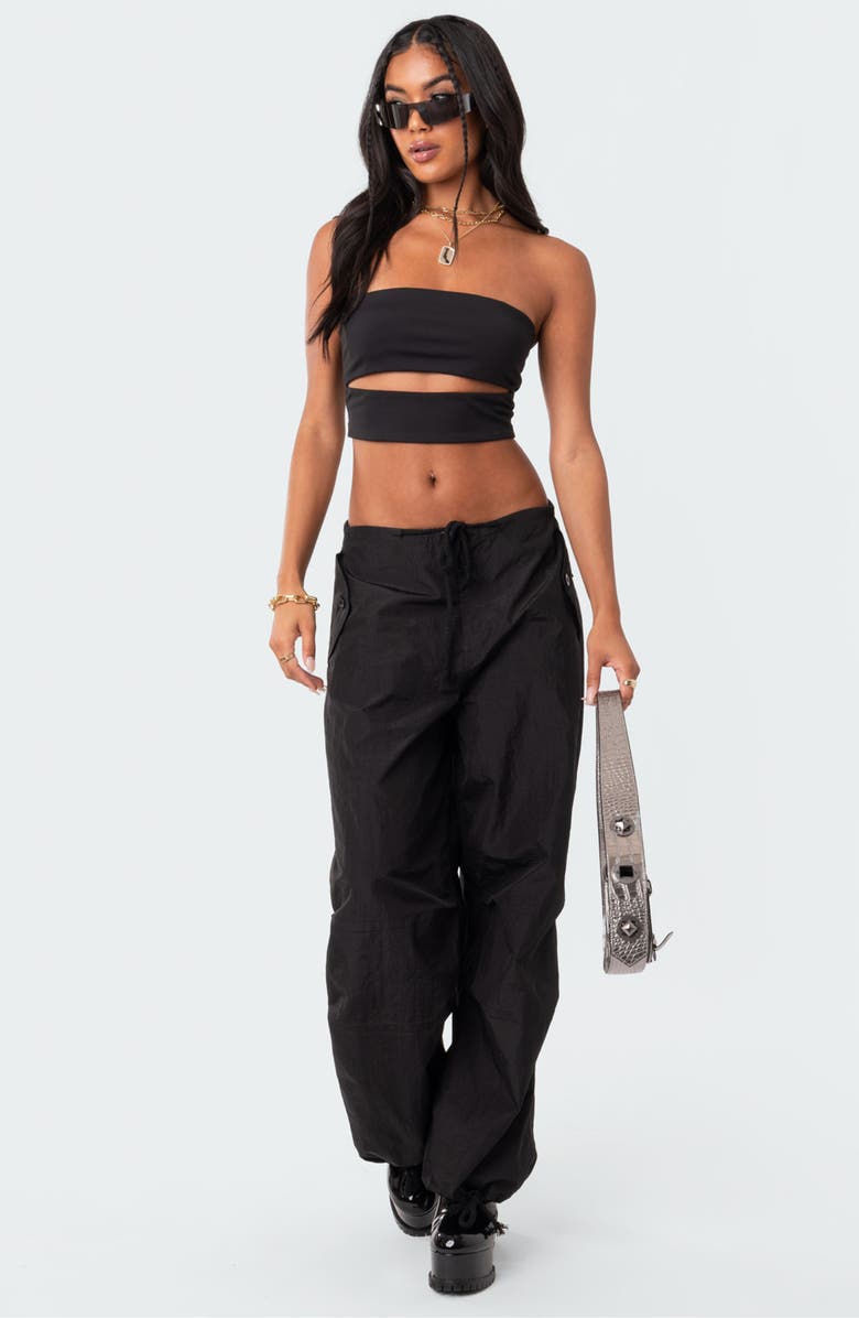 EDIKTED Darcey Cutout Tube Top, Alternate, color, Black