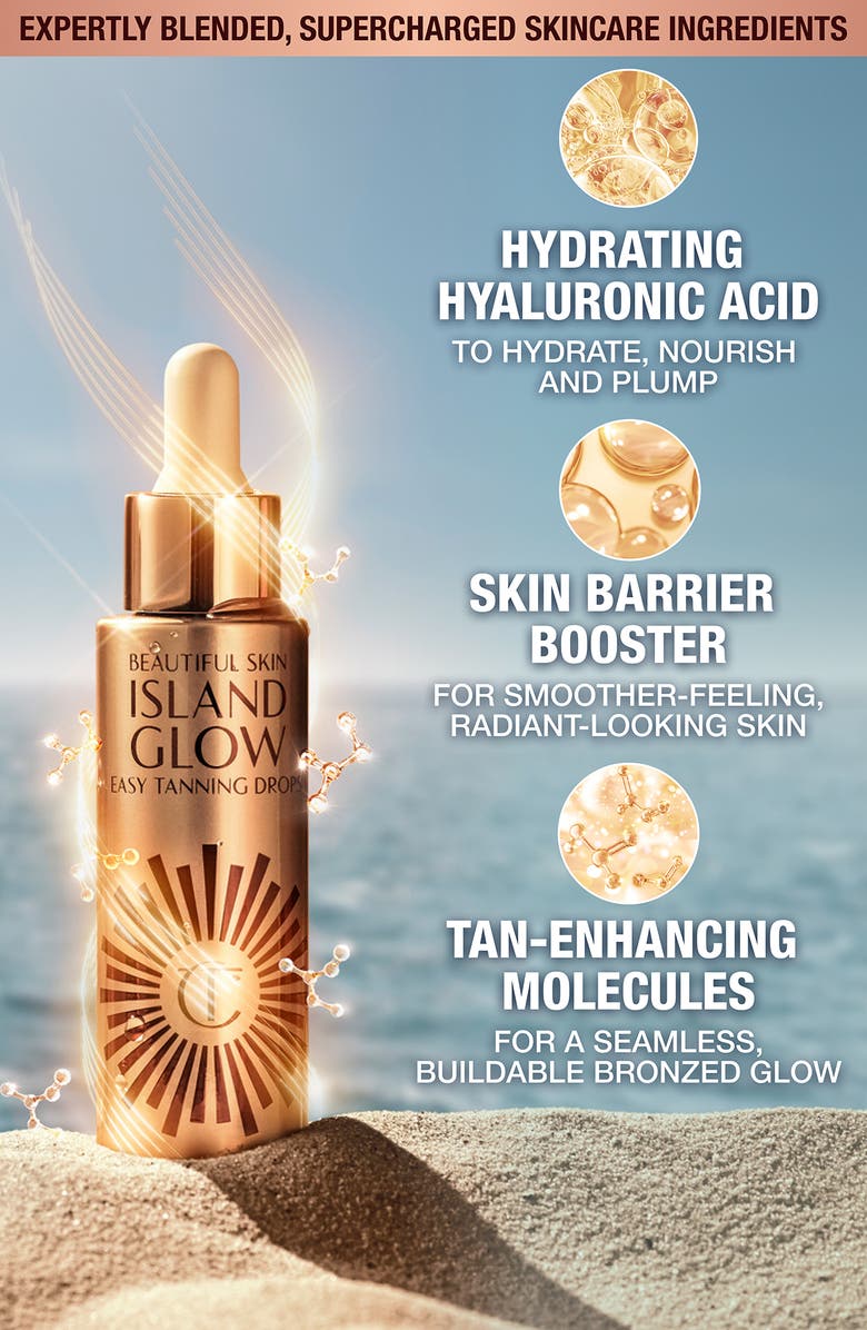 Charlotte Tilbury Beautiful Skin Island Glow Easy Tanning Drops, Alternate, color, Tan/ Deep