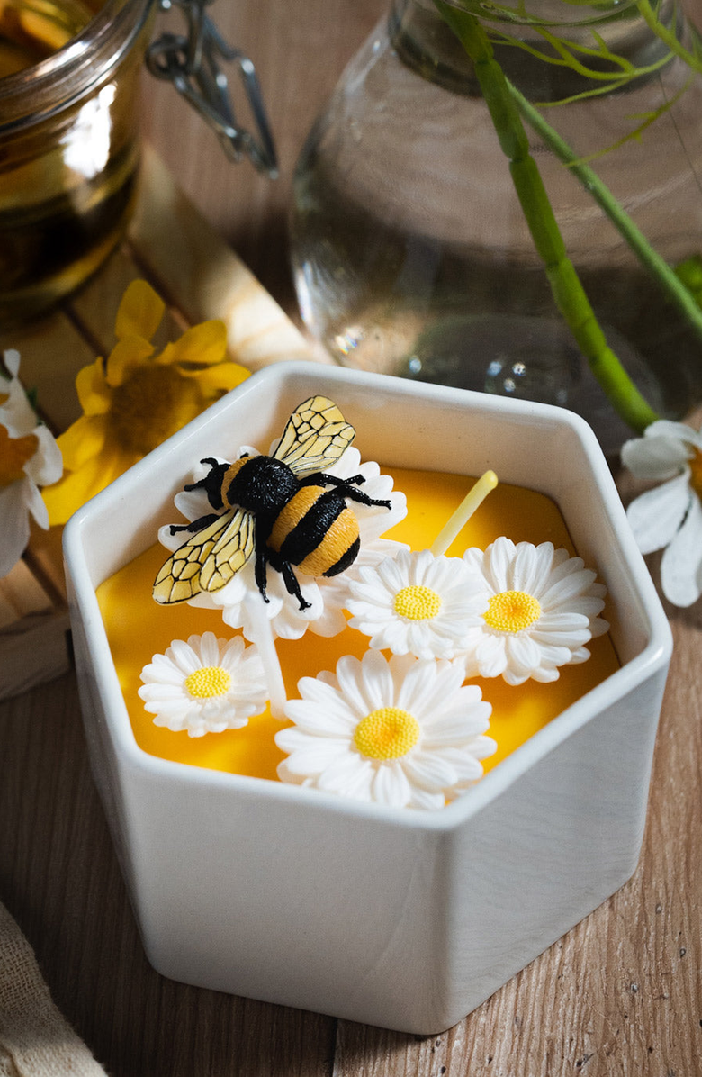 Southlake gifts Honey Milk Bowl Scented Candle, Alternate, color, Yellow Wax / White Bowl