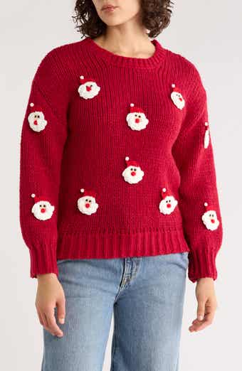 Roffe Accessories Embroidered Santa Claus Sweater