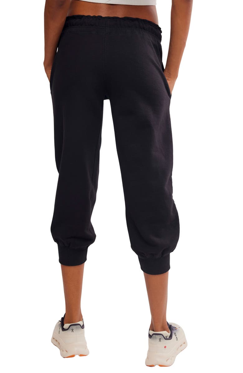 Free People FP Movement Flutter Crop Joggers, Alternate, color, Black