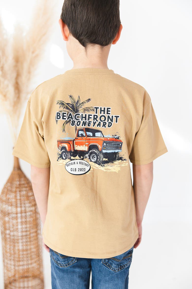 Baby Boy's Beachfront Boneyard Skater T-Shirt, Alternate, color, Beige