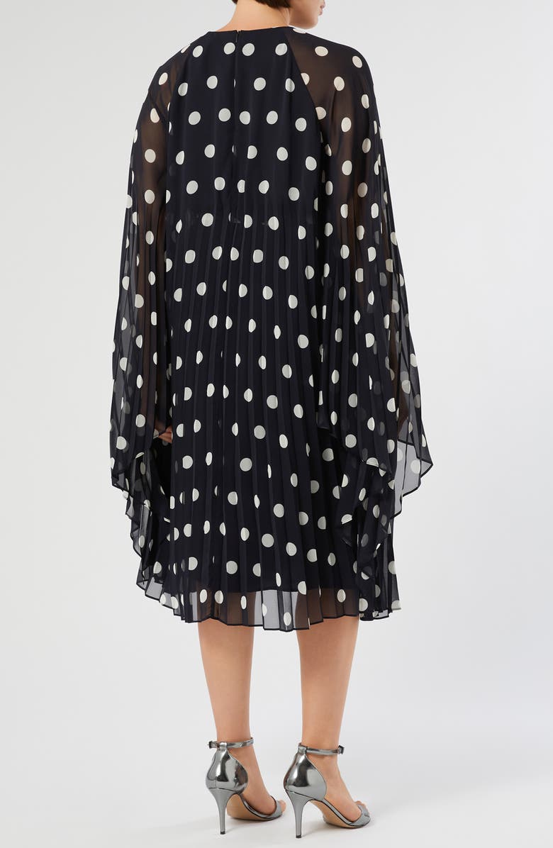 Marina Rinaldi Long Sleeve Georgette Midi Dress, Alternate, color, Ultramarine