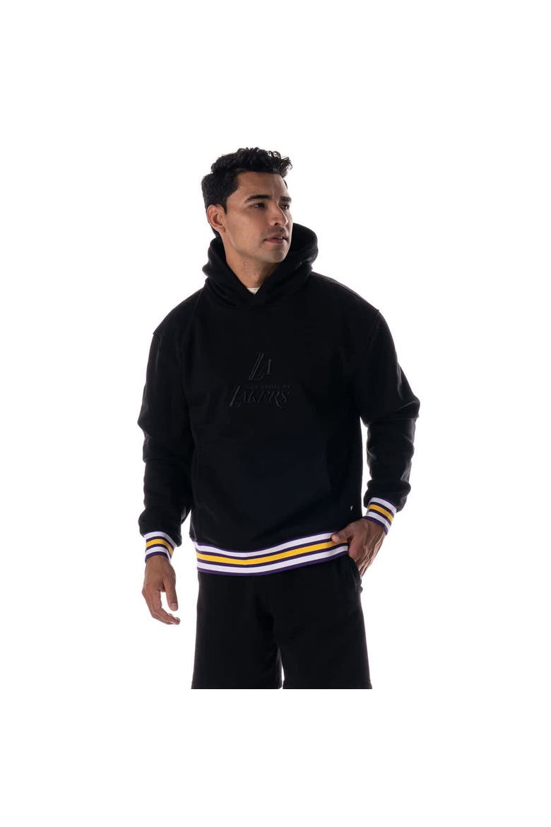 Unisex The Wild Collective Black Los Angeles Lakers Custom Rib Tonal Premium Hoodie, Main, color, Black