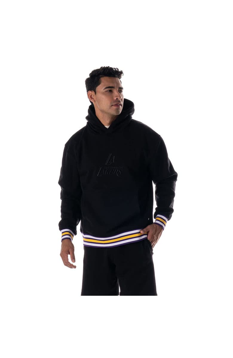 THE WILD COLLECTIVE Unisex The Wild Collective Black Los Angeles Lakers Custom Rib Tonal Premium Hoodie, Main, color, Black