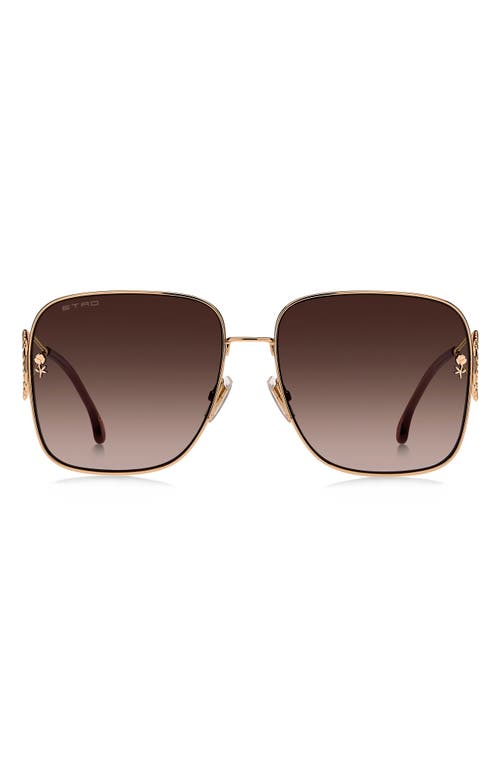 Etro 0070s Square Metal Sunglasses
