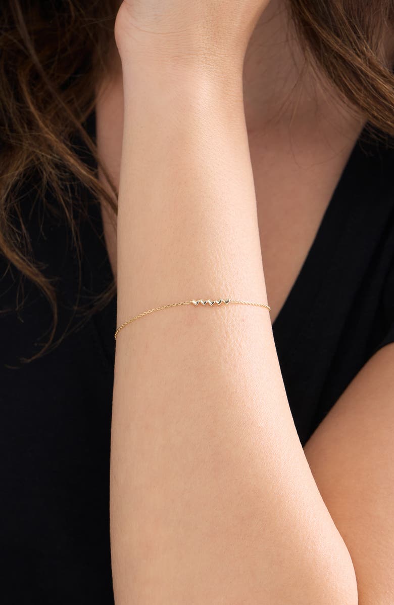 Bony Levy 14K Yellow Gold Heart Bar Bracelet, Alternate, color, Gold