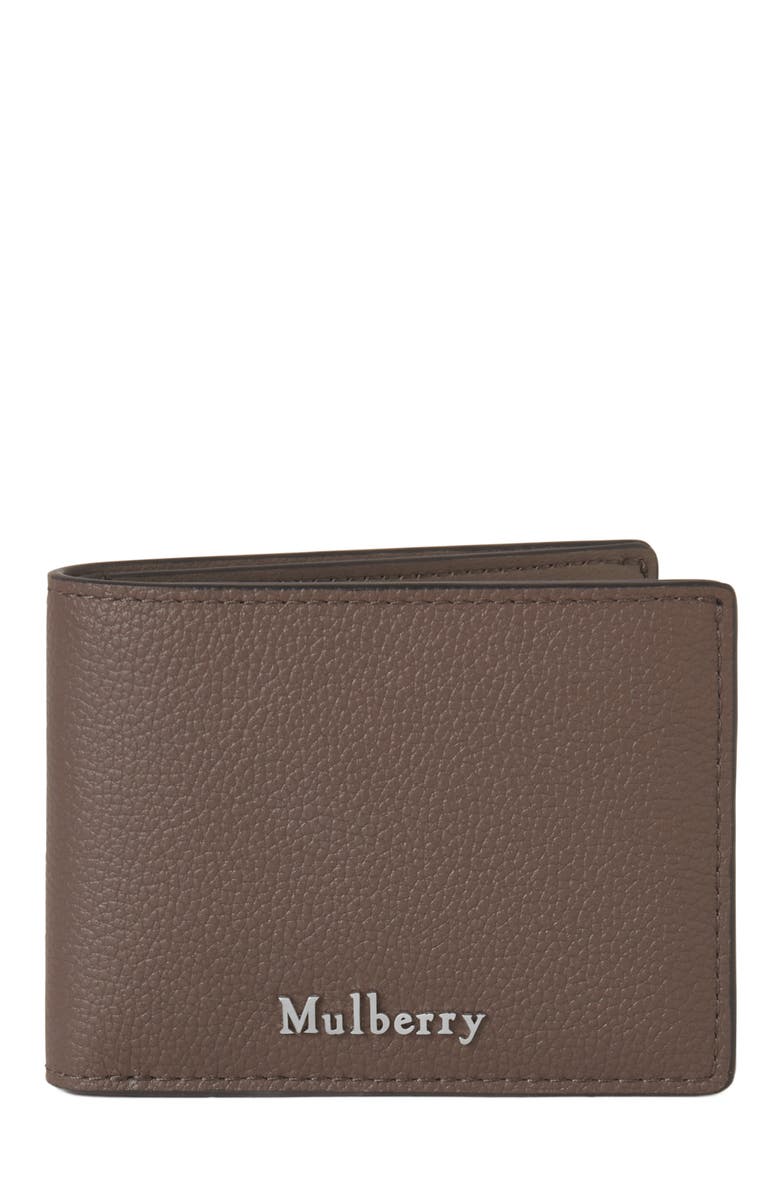Mulberry Farringdon Compact Leather Bifold Wallet, Main, color, Taupe Brown