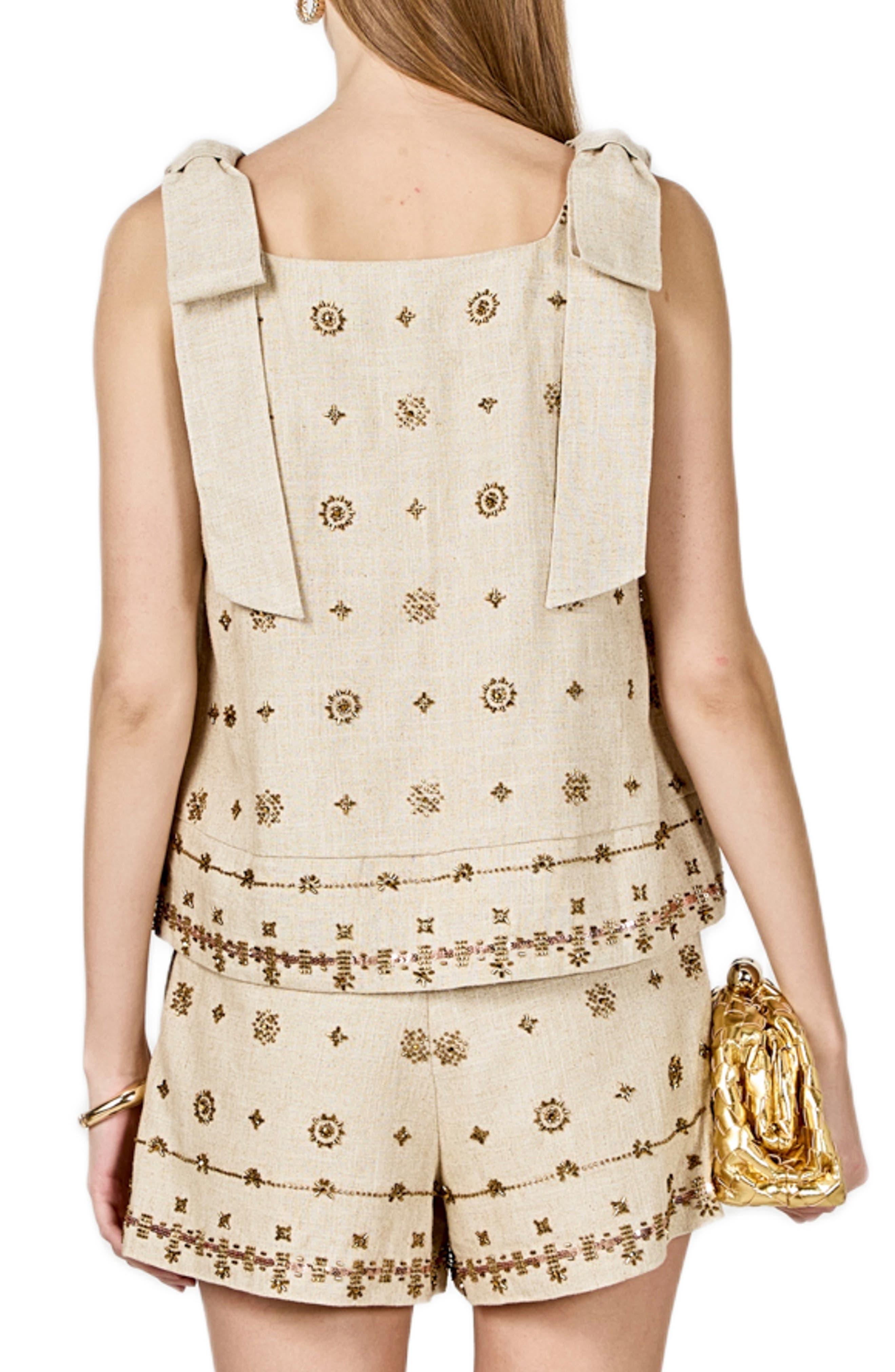 Beaded Sleeveless Top - image 2