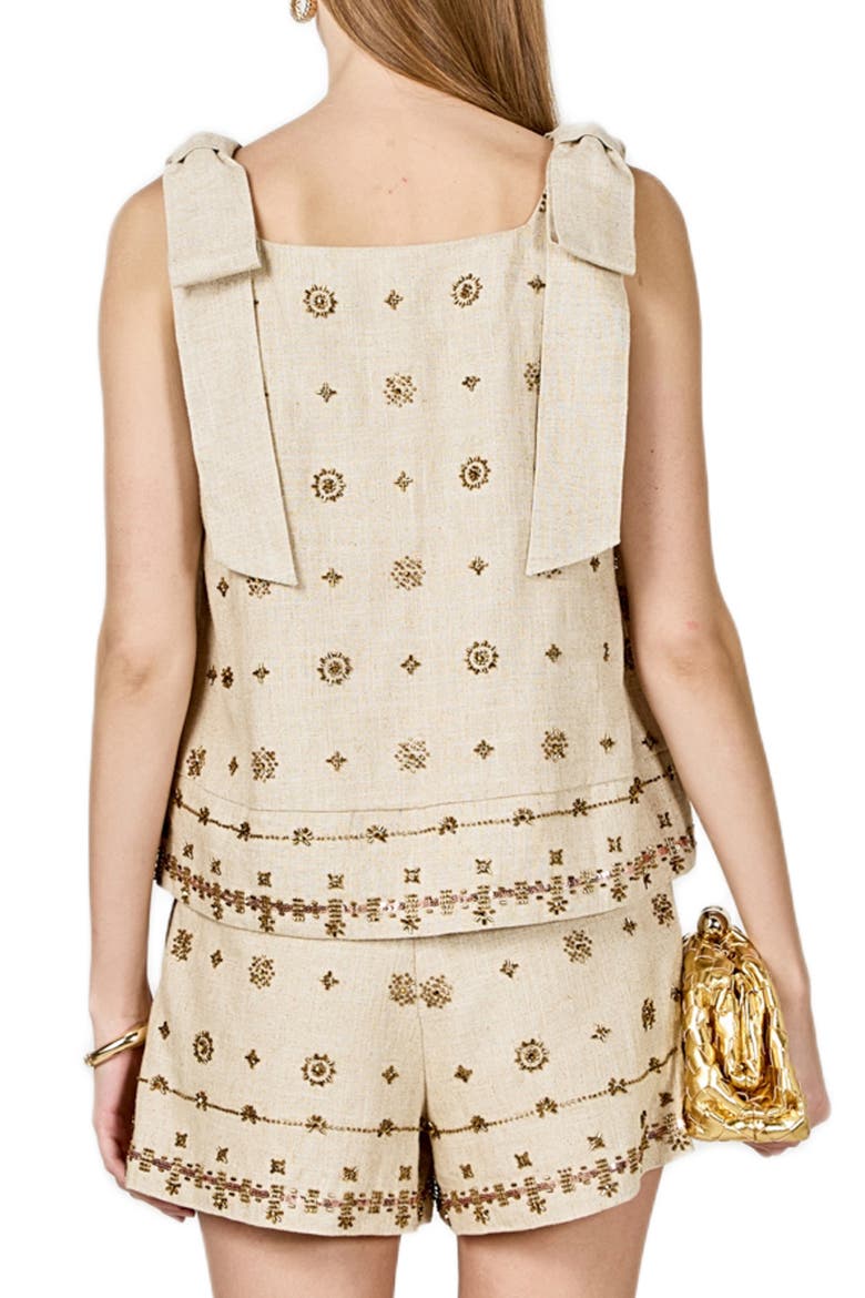 Beaded Sleeveless Top, Alternate, color, NATURAL