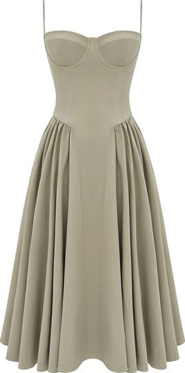 Samaria Corset Fit & Flare Dress