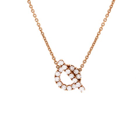 Finesse Pendant Necklace 18K Rose Gold and Diamonds