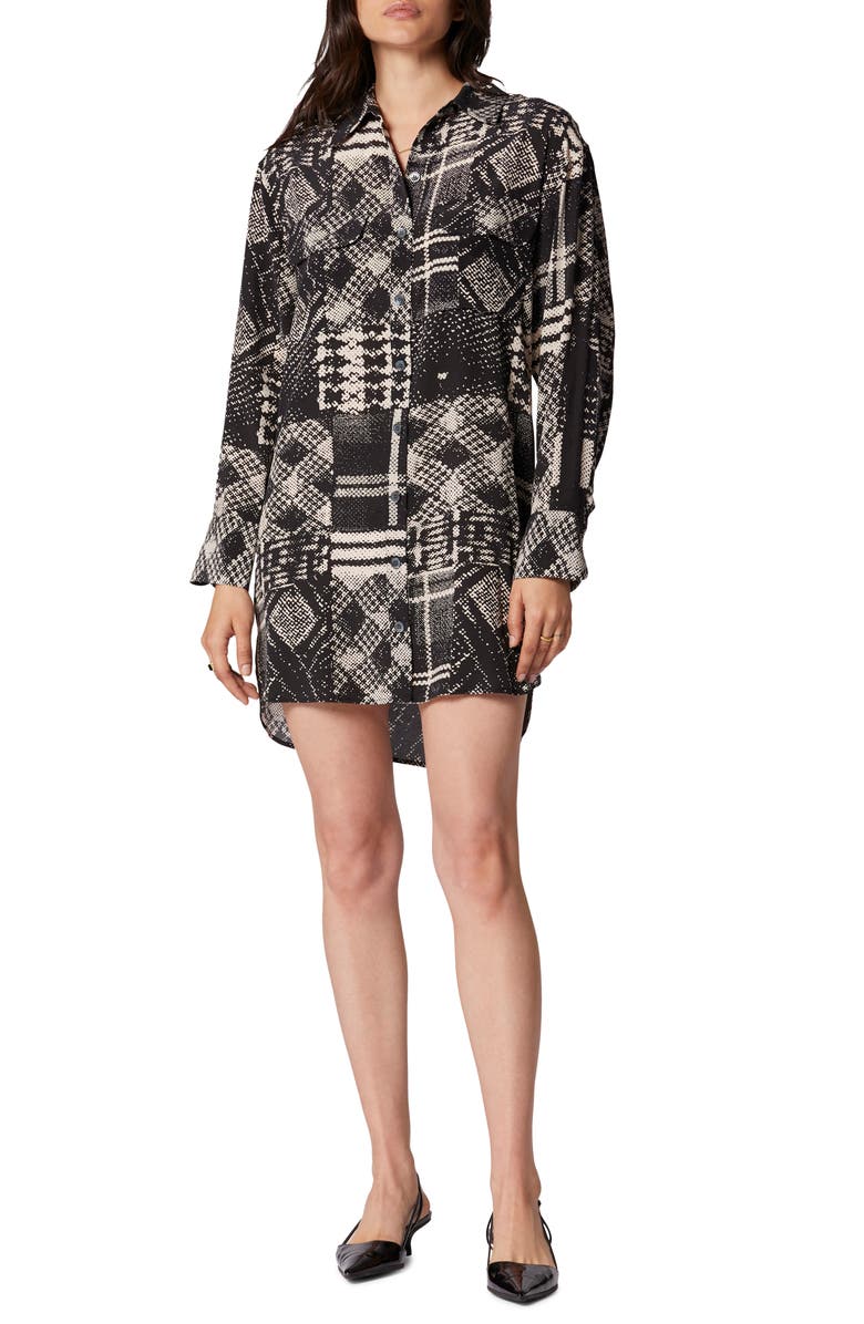 Equipment Ellene Mix Print Long Sleeve Silk Shirtdress, Main, color, 