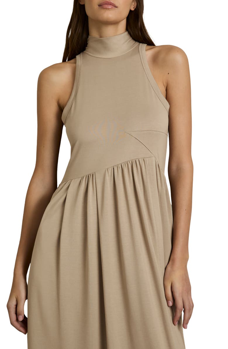 Reiss Blake Turtleneck Sleeveless Dress, Alternate, color, Neutral