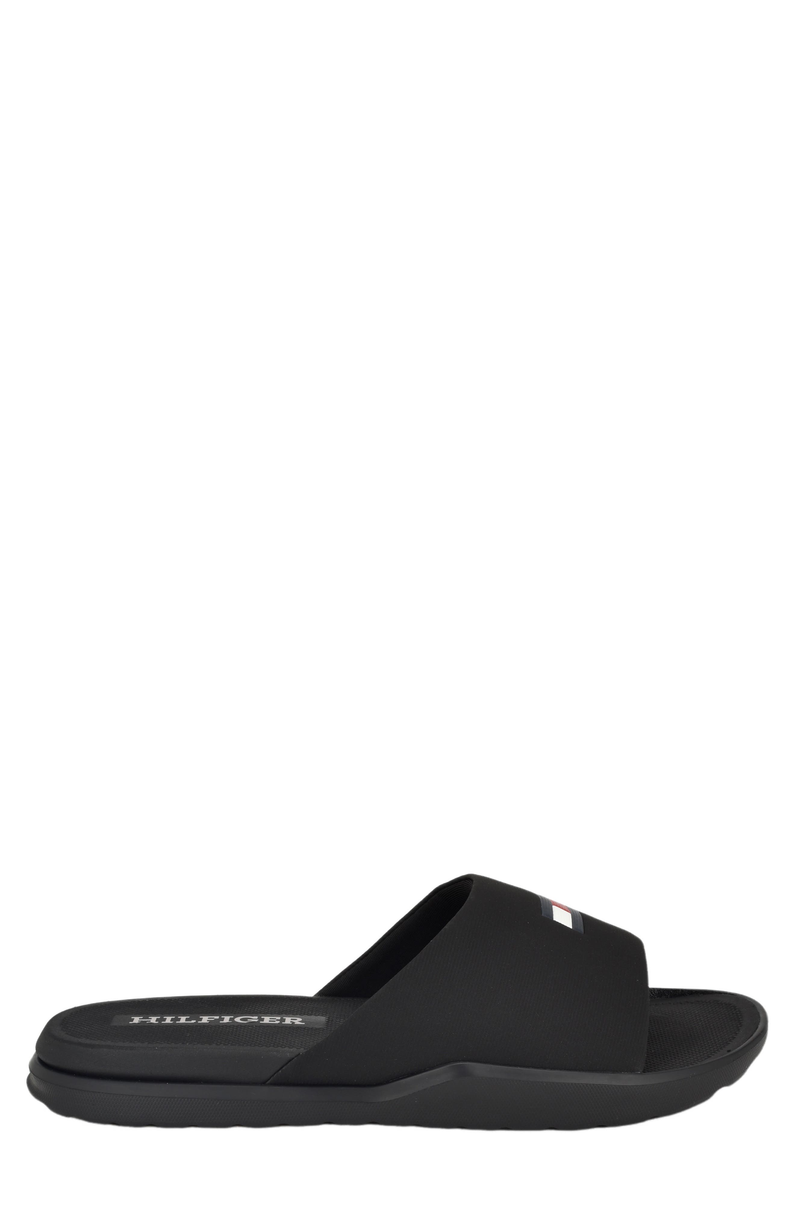 Tommy Hilfiger Marmo Slide Sandal, Alternate, color, Black 001