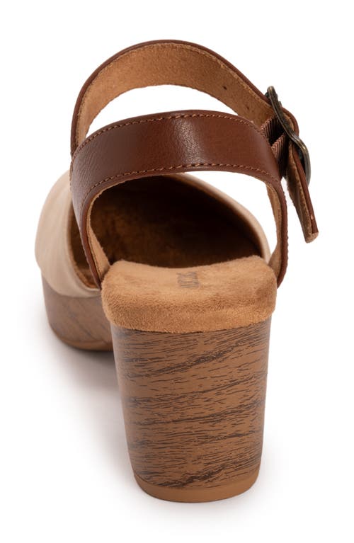 Muk Luks Merritt Quarter Strap Platform Pump In Brown