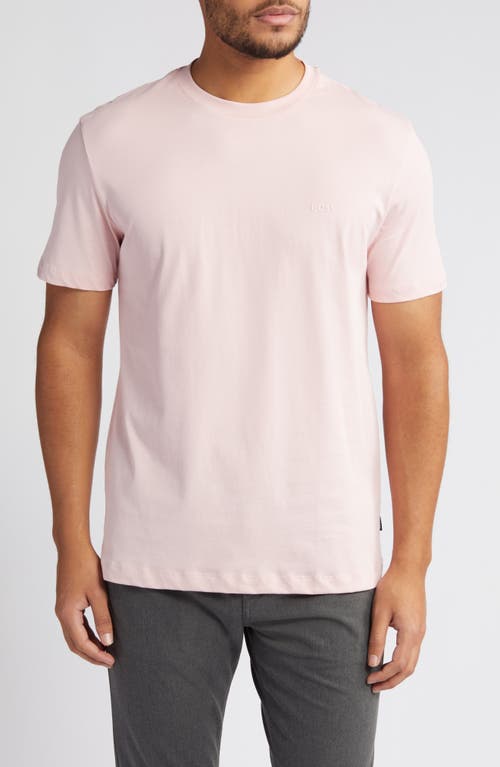 Hugo Boss Logo-print Cotton T-shirt In Pink