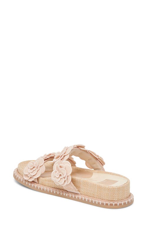 Dolce Vita Sherla Two-strap Platform Sandal In Praline Raffia