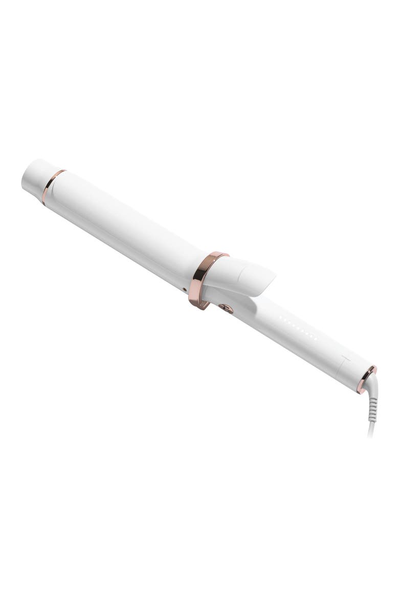 SinglePass Curl 1.5-Inch Ceramic Extra Long Barrel Curling Iron, Main, color, WHITE