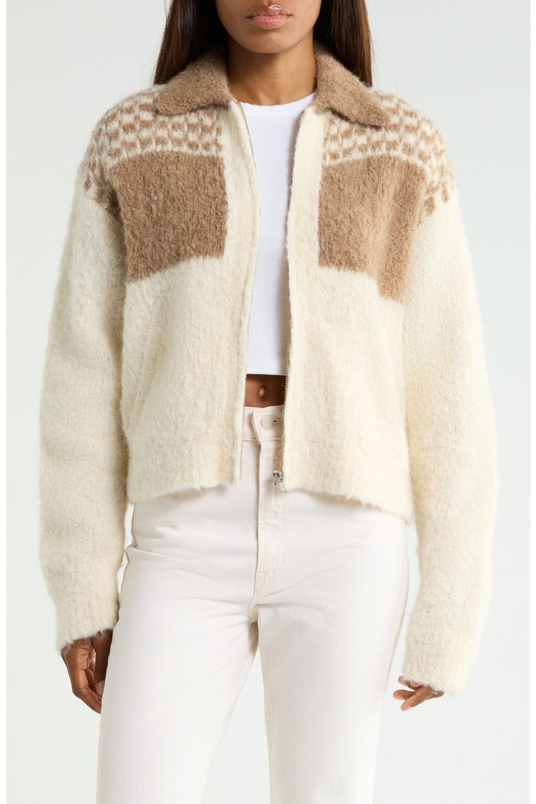 The Zip Raquette Cardigan, Main, color, FLUFF BACK