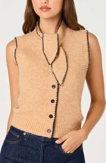 Auberthe Tie Neck Sweater Vest