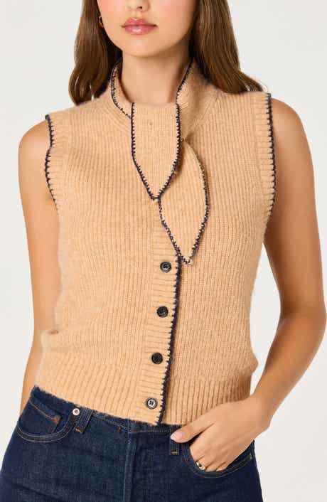Auberthe Tie Neck Sweater Vest